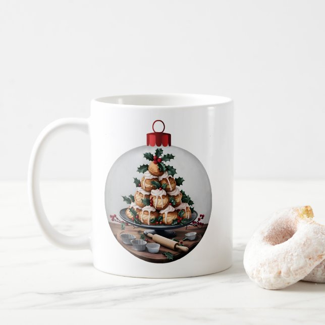 Christmas Bauble Profiteroles Baker Kaffeetasse (Mit Donut)