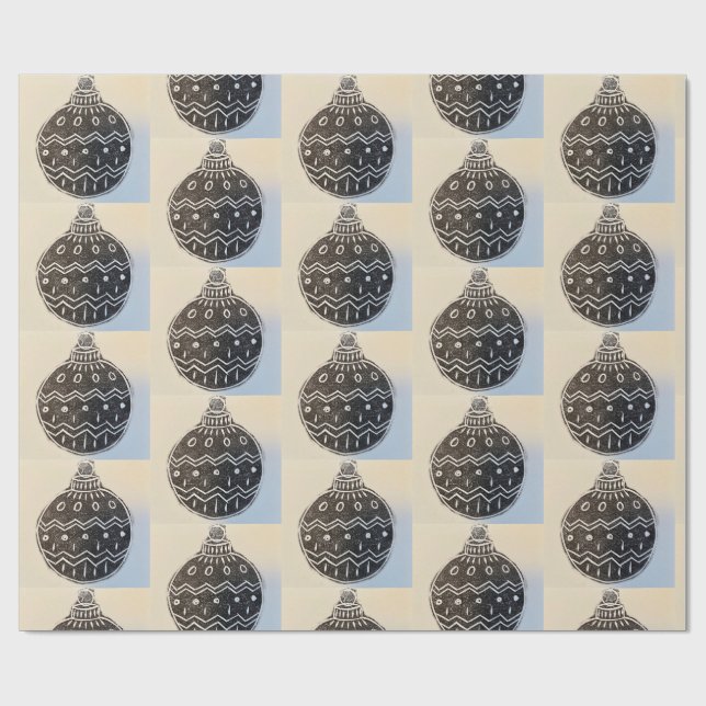 Christmas Bauble Wrapping Paper Geschenkpapier (Flach)