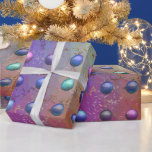 Christmas Baubles Lila Aqua Gemustert Chic Geschenkpapier<br><div class="desc">Wunderschönes Aqua lila blaues Weihnachtsbauble auf einem strahlend pastellfarbenen Hintergrund. Diese Geschenkpackung kann mit passender Geschenktasche oder -marke und -band koordiniert werden,  um jeden glücklichen Empfänger eines Geschenkes von Ihnen zu erfreuen.</div>