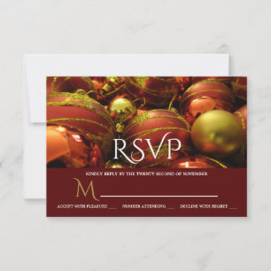 Christmas Baubles UAWG RSVP Karte