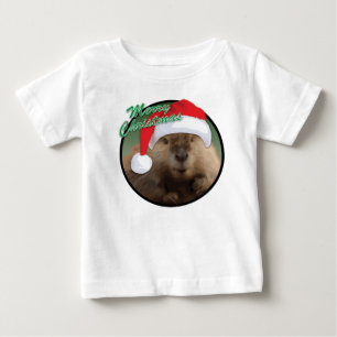 Christmas Beaver - Baby Fine Jersey T - Shirt