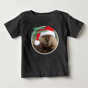 Christmas Beaver - Baby Fine Jersey T - Shirt