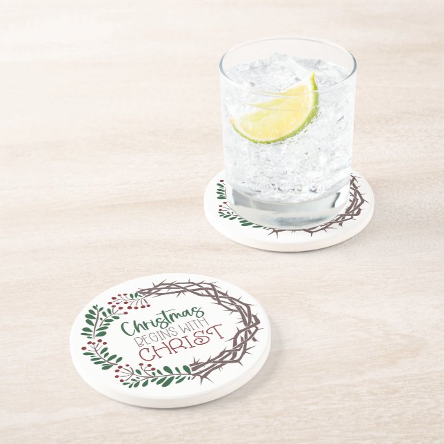 CHRISTMAS BEGINNT MIT CHRISTSTEM Untersetzer (Seite)