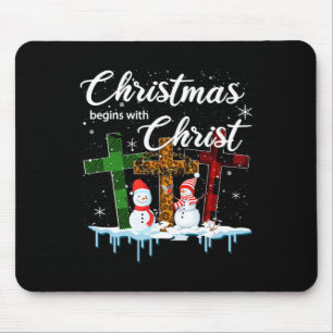 Christmas Begins With Christ Anzug Xmas Ohrts Mousepad