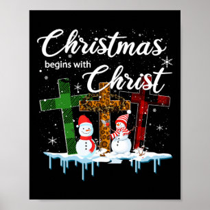 Christmas Begins With Christ Anzug Xmas Ohrts Poster