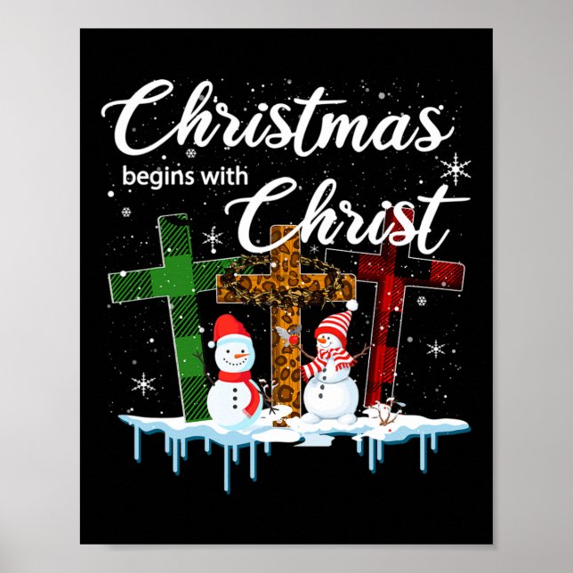 Christmas Begins With Christ Anzug Xmas Ohrts Poster (Vorne)