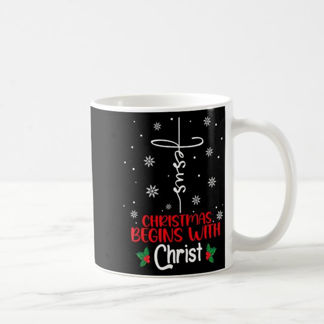 Christmas Begins With Christ Religious Christmas X Kaffeetasse (Rechts)