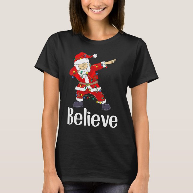 Christmas   Believe Dabbing Santa Claus Kids Boys  T-Shirt (Vorderseite)