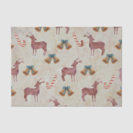 Christmas Bell Deer Candy Cane Tissue Paper Seidenpapier