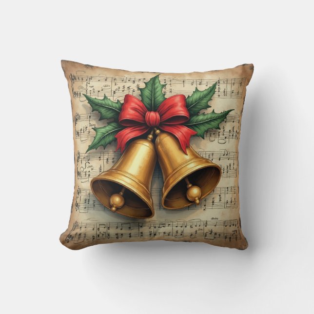 Christmas Bells on Sheet Music, Kissen (Vorderseite)