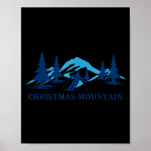 Christmas-Berg Wisconsin Skigebiet Skifahren Poster