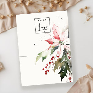 Christmas Berry Poinsettia Necklace Earring Logo Visitenkarte
