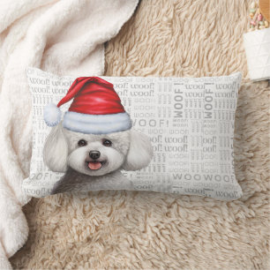 Christmas Bichon Frise Dog Holiday Lendenkissen