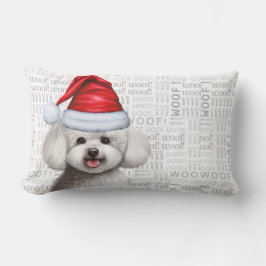 Christmas Bichon Frise Dog Holiday Lendenkissen