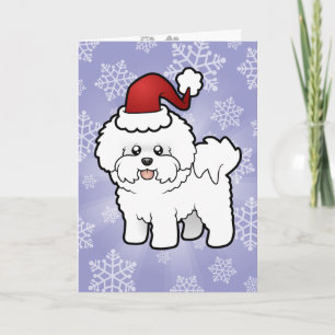 Christmas Bichon Frise Feiertagskarte