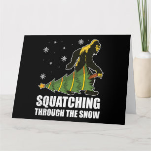 Christmas Bigfoot Squatching Through The Snow Karte