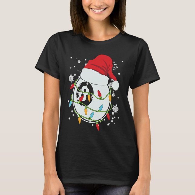 Christmas Billiard Funny Christmas Lights Xmas T-Shirt (Vorderseite)