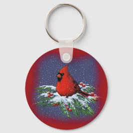 CHRISTMAS BIRD: KARDINAL: ART SCHLÜSSELANHÄNGER