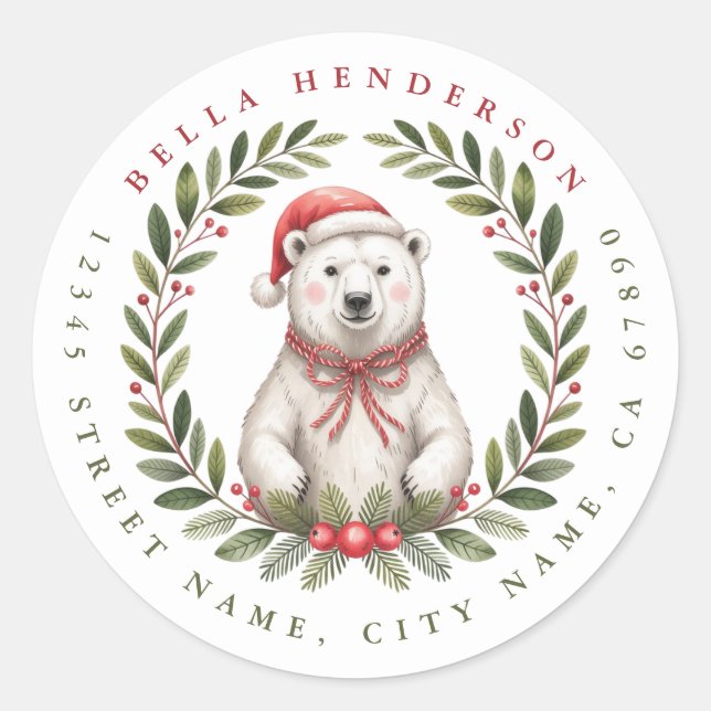 Christmas Birds Round Stickers (Vorderseite)