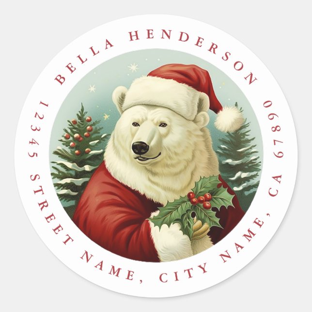 Christmas Birds Round Stickers (Vorderseite)