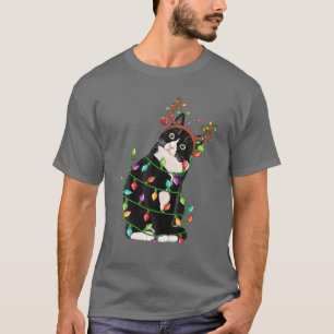 Christmas Black Cat Rentier Antlers Catmas Women T-Shirt