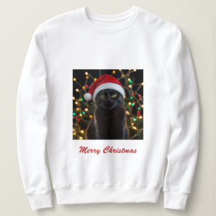 Christmas Black Cat - Weihnachtsmannmütze Personal Sweatshirt