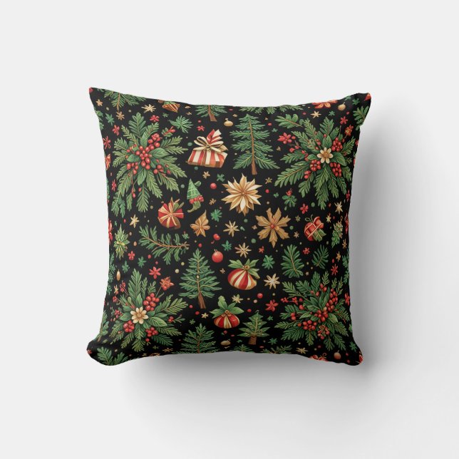 Christmas Black Cushions Kissen (Vorderseite)
