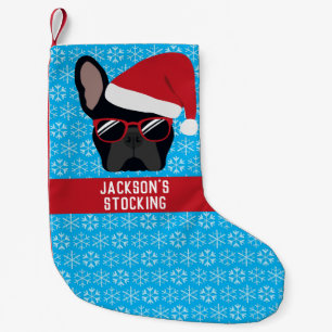 Christmas Black French Bulldog Kleiner Weihnachtsstrumpf