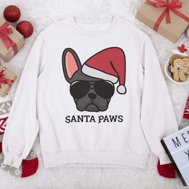 Christmas Black French Bulldog Sweatshirt (Von Creator hochgeladen)