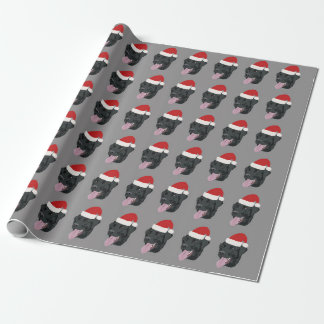 Christmas Black Lab Geschenkpapier