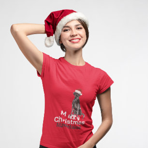 Christmas Black Labrador Hund froh Gruß T-Shirt
