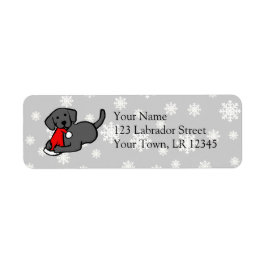 Christmas Black Labradors Cartoon
