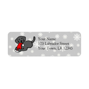 Christmas Black Labradors Cartoon