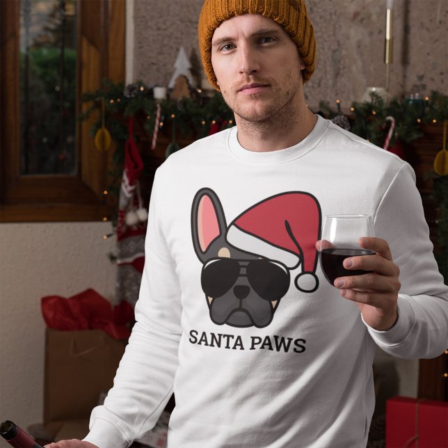 Christmas Black Tan French Bulldog Sweatshirt (Von Creator hochgeladen)