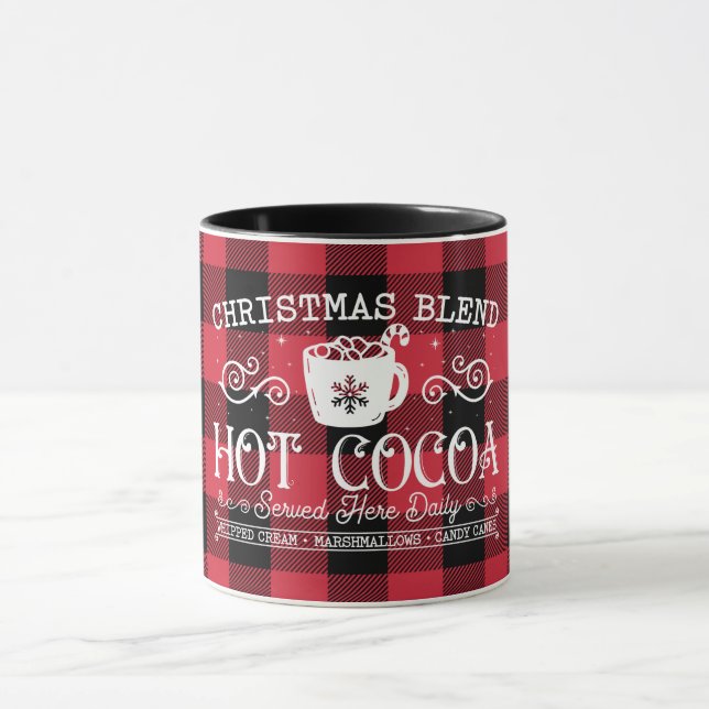 Christmas Blend Hot Cocoa Red Buffalo Karo Tasse (Zentrum)