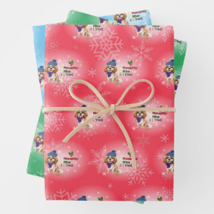 Christmas Blenheim Cavalier King Charles Spaniel Geschenkpapier Set