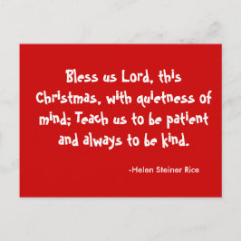 Christmas Blessing Postcard Feiertagspostkarte