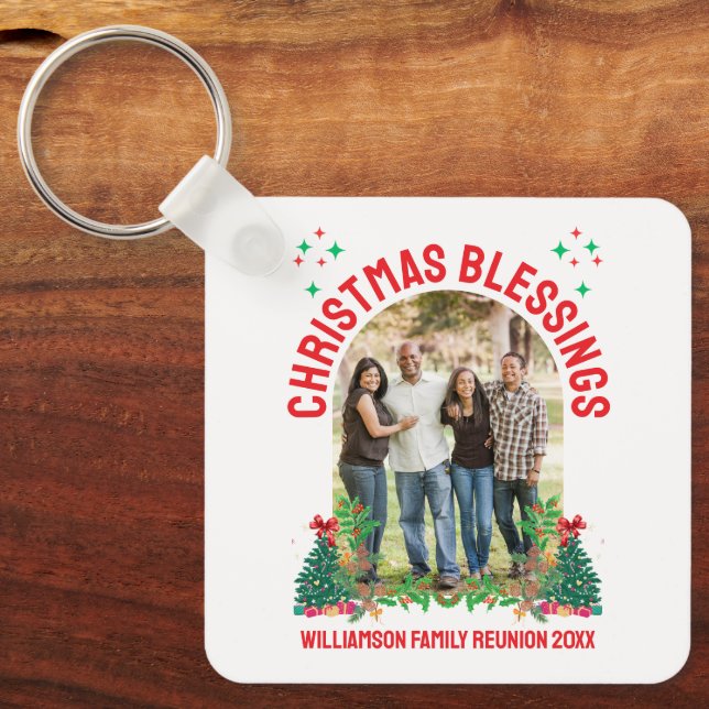 CHRISTMAS BLESSINGS FAMILY WIEDERSEHEN Matching Gr Schlüsselanhänger (Vorderseite)
