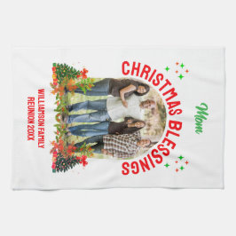 CHRISTMAS BLESSINGS Family Wiedersehen Souvenir Geschirrtuch