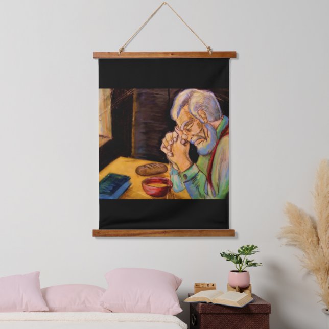 CHRISTMAS BLESSINGS TO ALL  WANDTEPPICH MIT HOLZRAHMEN (Schlafzimmer)