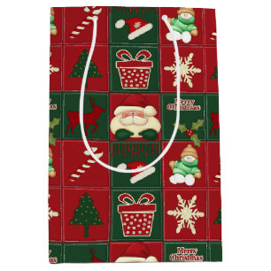 Christmas Blocks GIFT BAG m Mittlere Geschenktüte