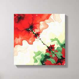Christmas Bloom Frequencies Premium Wrapped Canvas Leinwanddruck