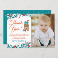 Christmas Blue Deh Geburtstag Vielen Dank Foto-Kar