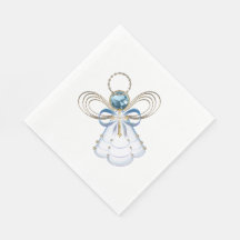 Christmas Blue Filigree Engel of Faith - Urlaub