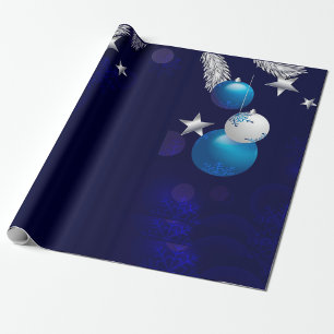 Christmas Blue Geschenkpapier