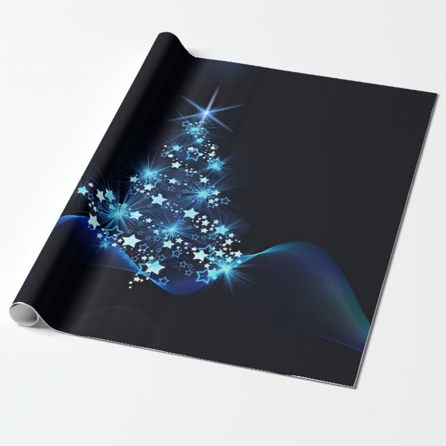 Christmas Blue Geschenkpapier (Ungerollt)