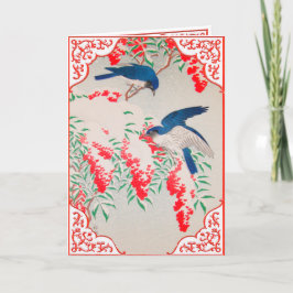 Christmas Blue Jay Feiertagskarte