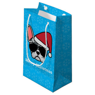 Christmas Blue Merle French Bulldog Kleine Geschenktüte