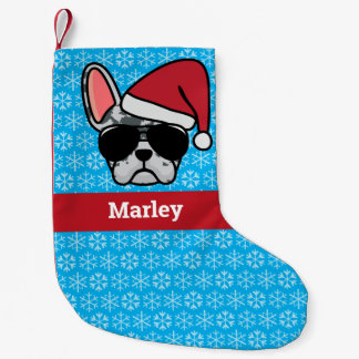 Christmas Blue Merle French Bulldog Kleiner Weihnachtsstrumpf