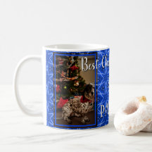 Christmas Blue Star Muster Personalisiert Pet Foto